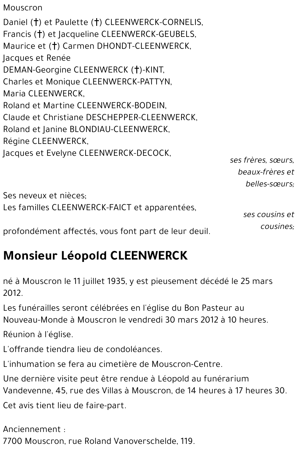 Léopold CLEENWERCK