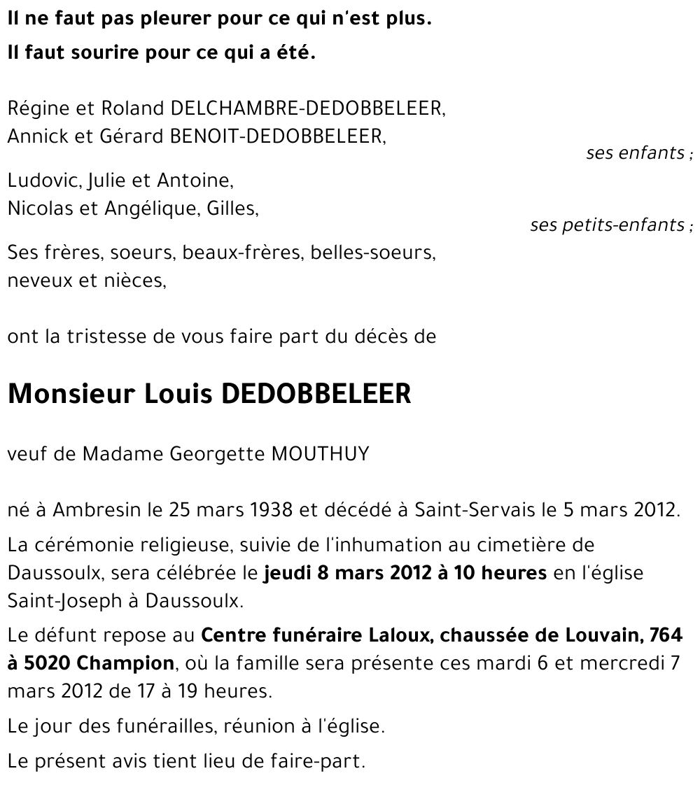 Louis DEDOBBELEER