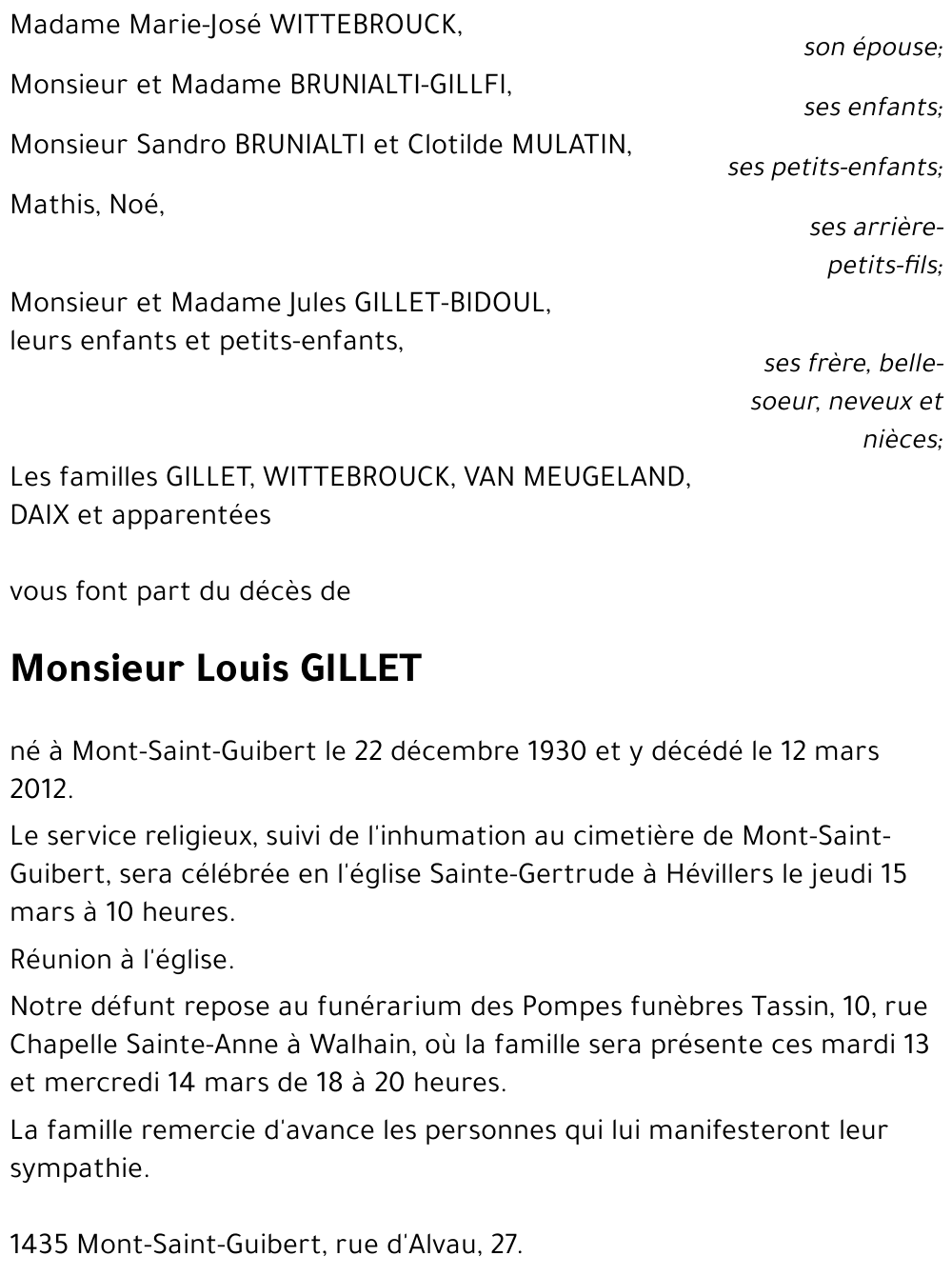 Louis GILLET