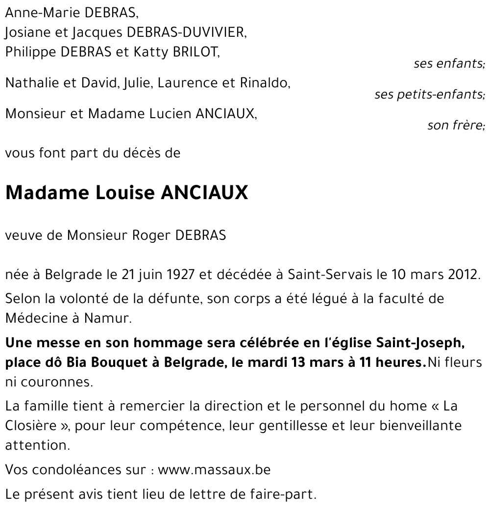 Louise ANCIAUX