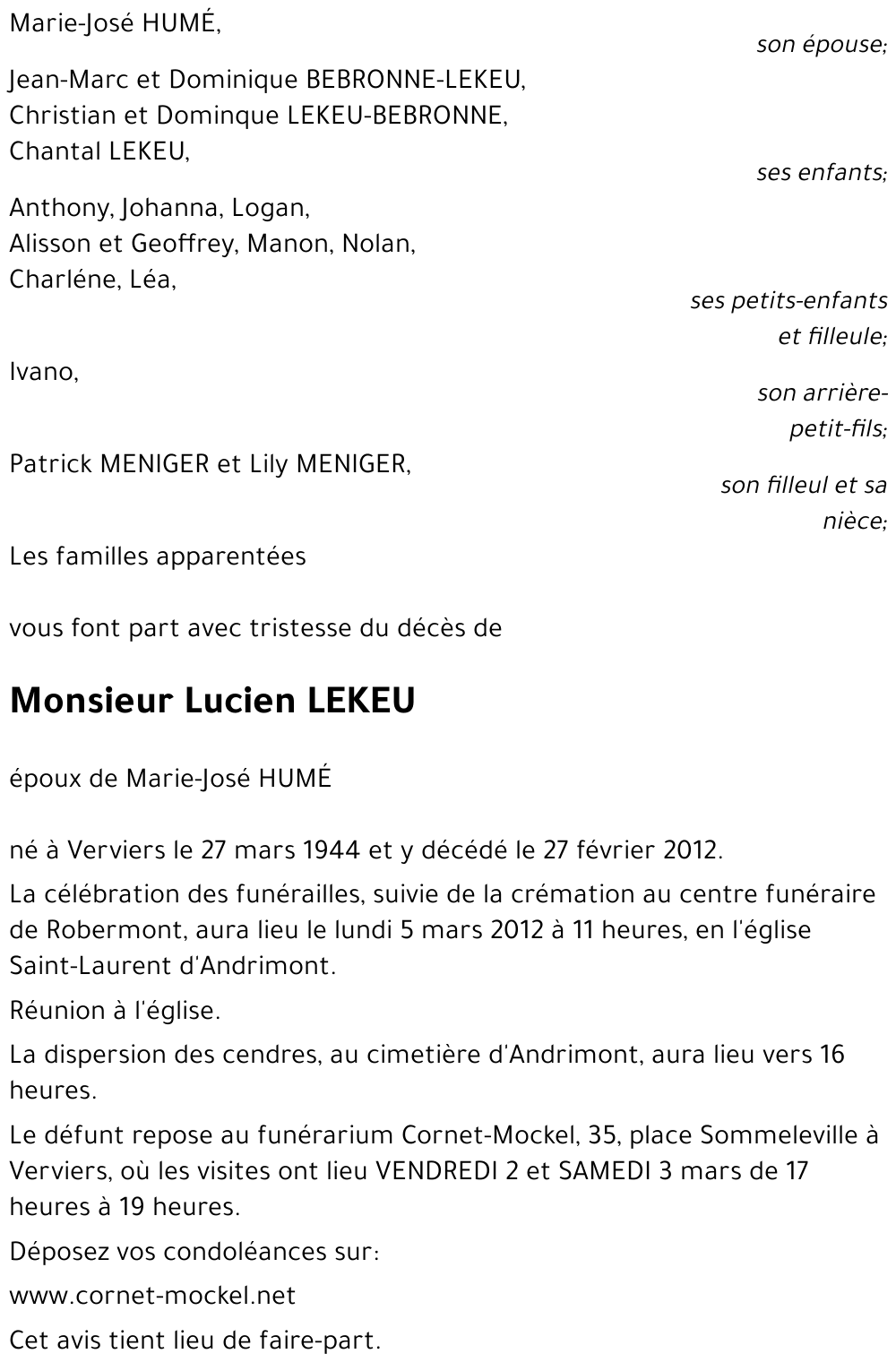 Lucien LEKEU