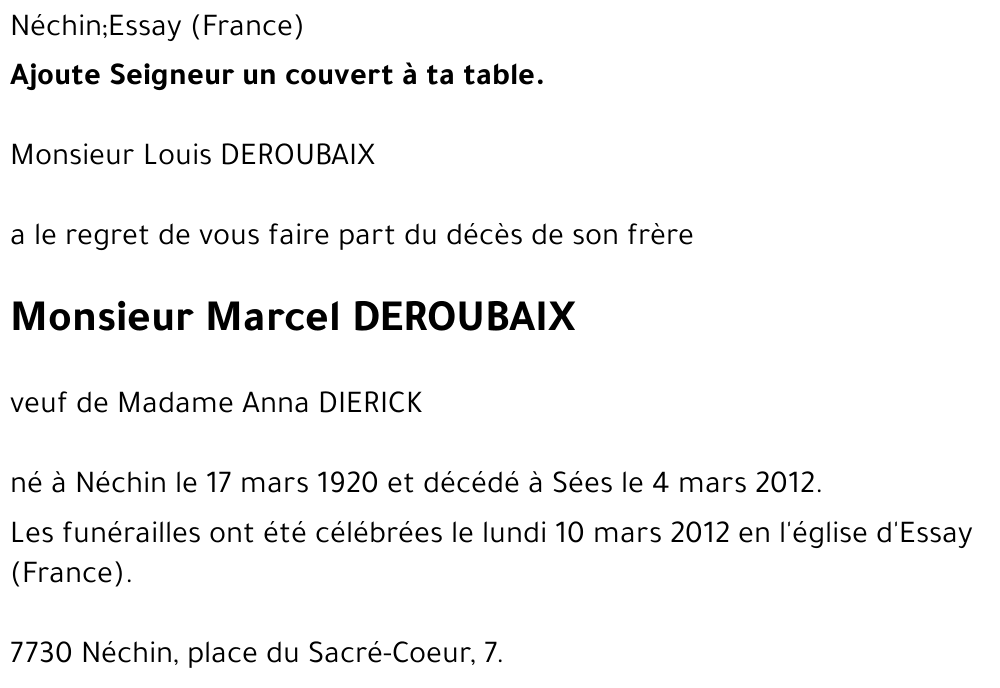 Marcel DEROUBAIX