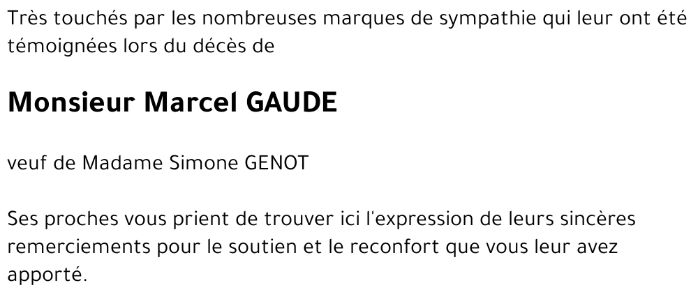 Marcel GAUDE