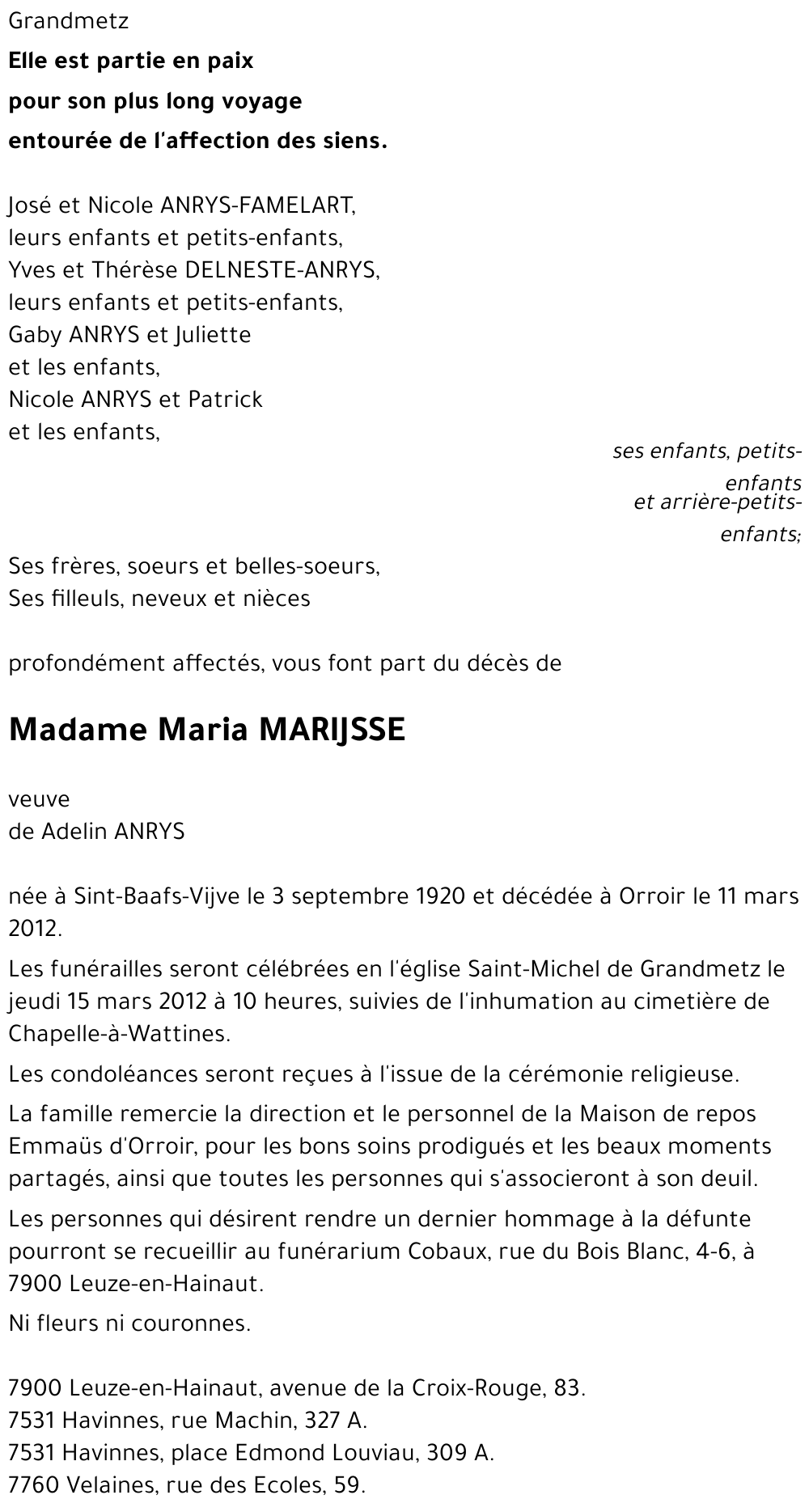 Maria Marijsse