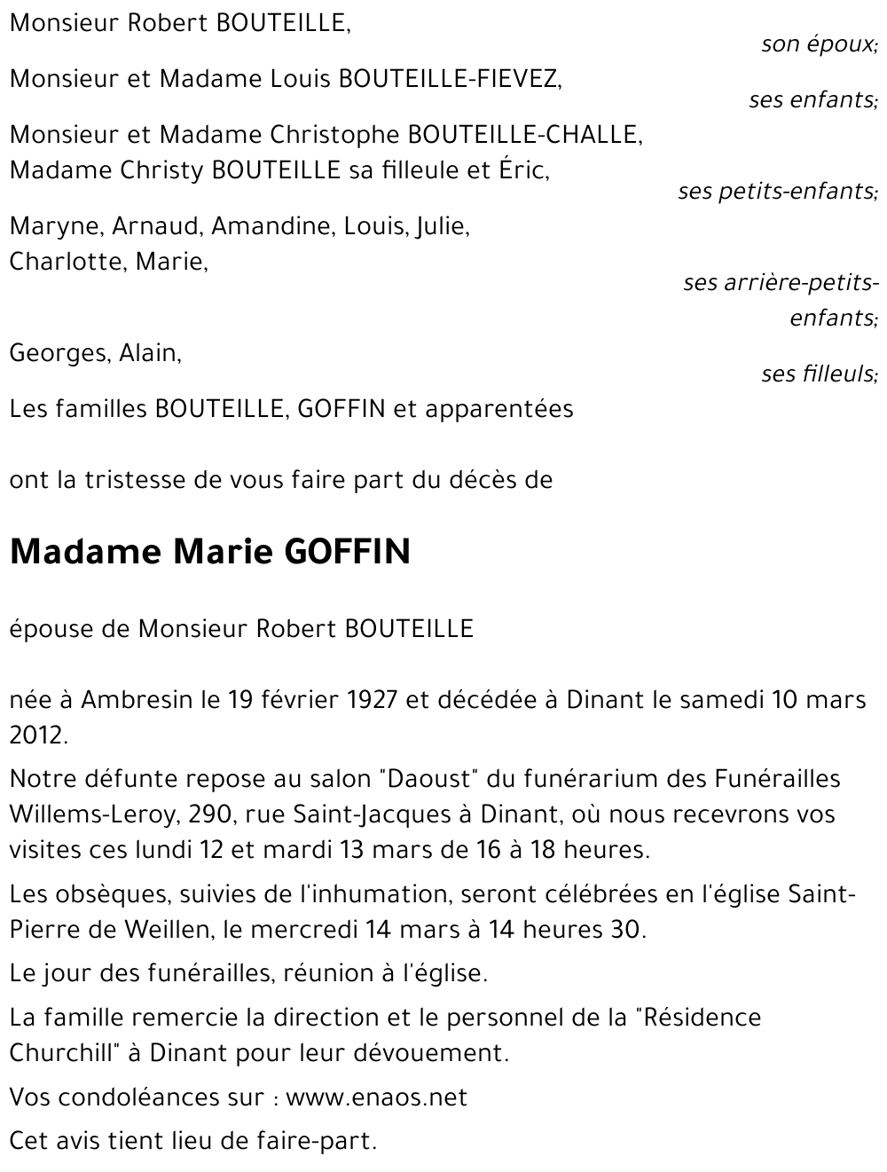 Marie GOFFIN