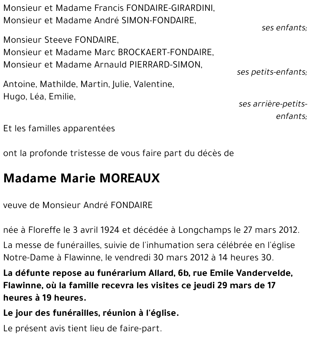 Marie MOREAUX