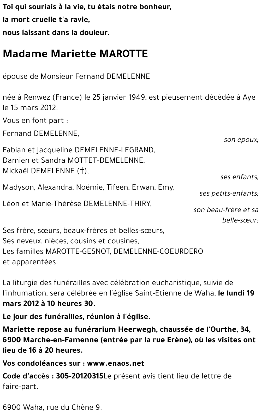Mariette MAROTTE