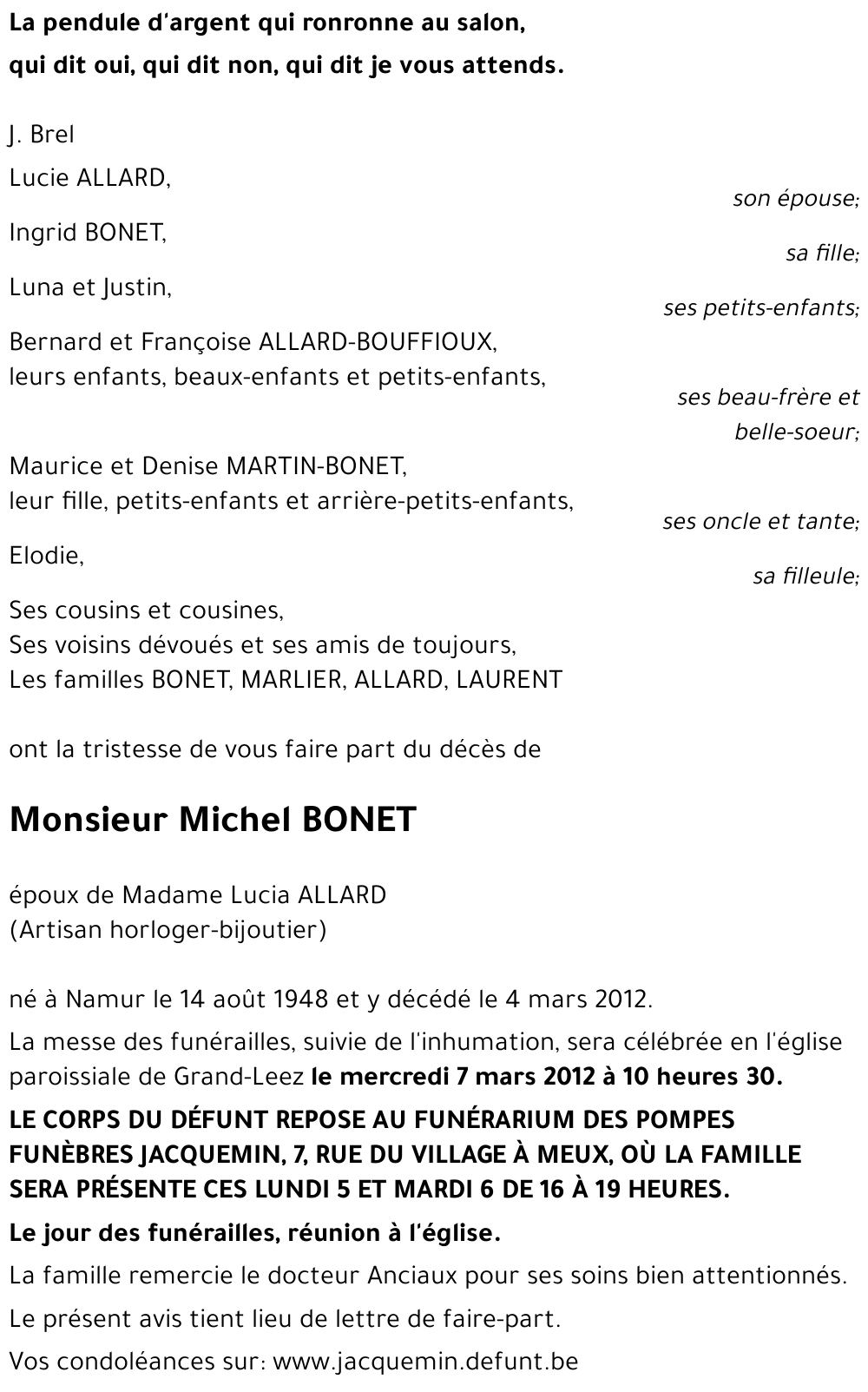 Michel BONET