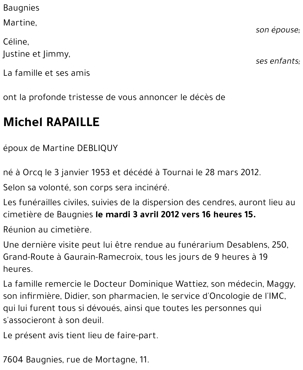 Michel RAPAILLE