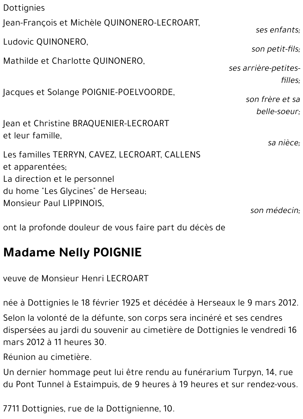 Nelly POIGNIE