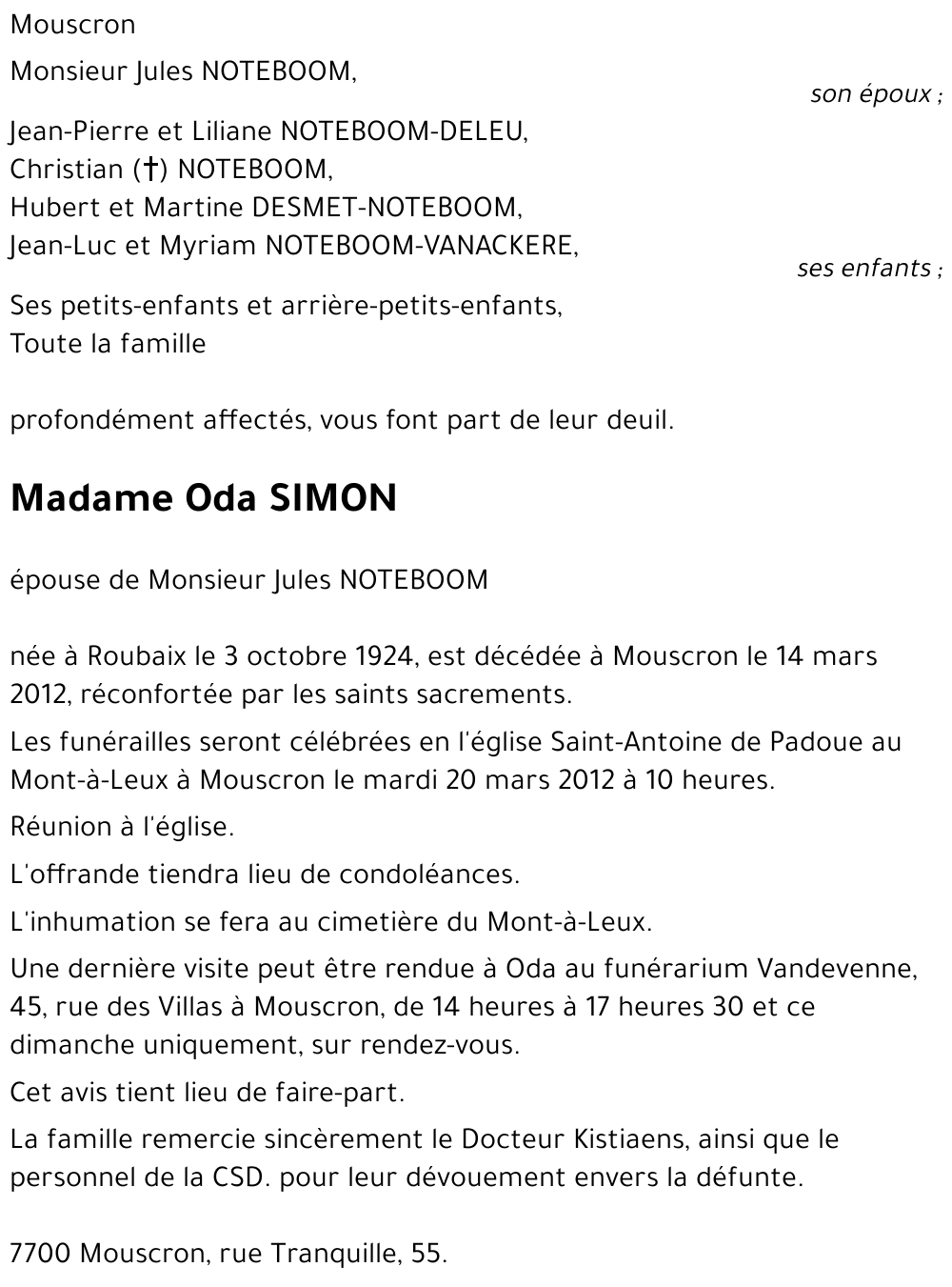 Oda SIMON