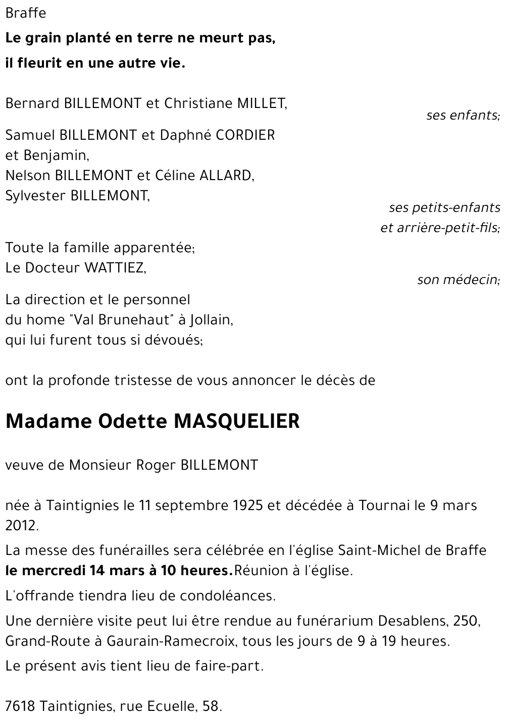 Odette MASQUELIER