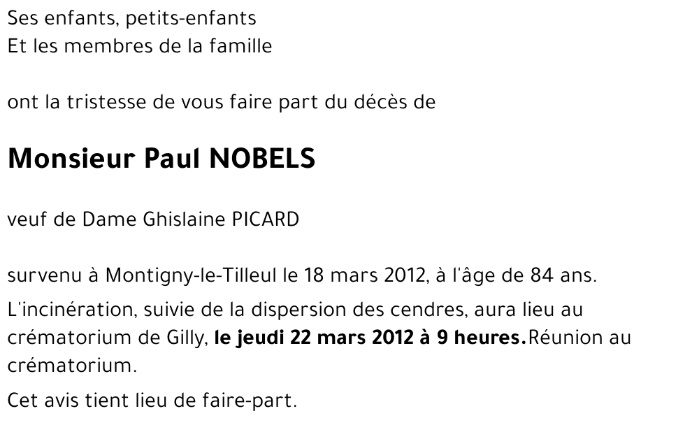 Paul NOBELS