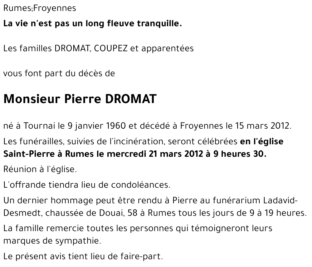 Pierre DROMAT