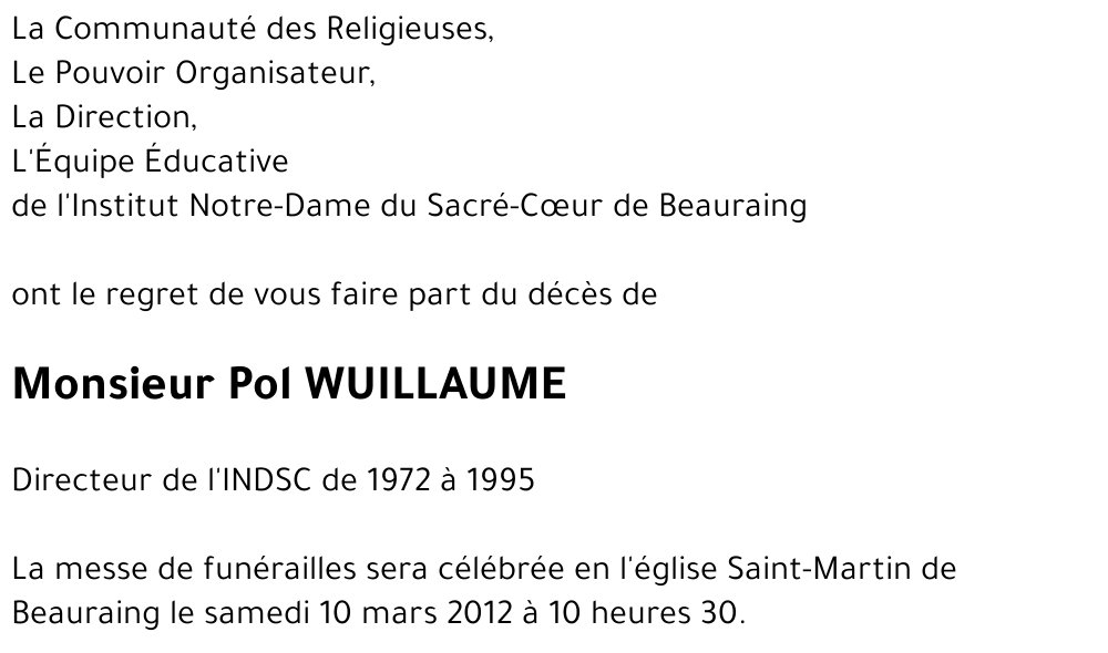 Pol WUILLAUME