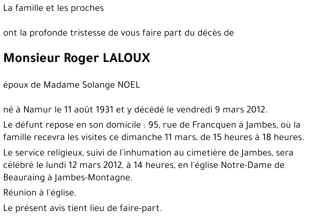 Roger LALOUX