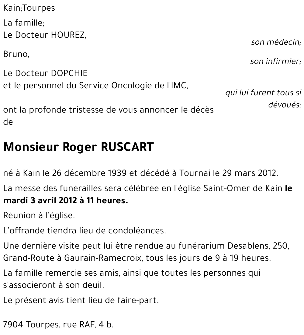 Roger RUSCART