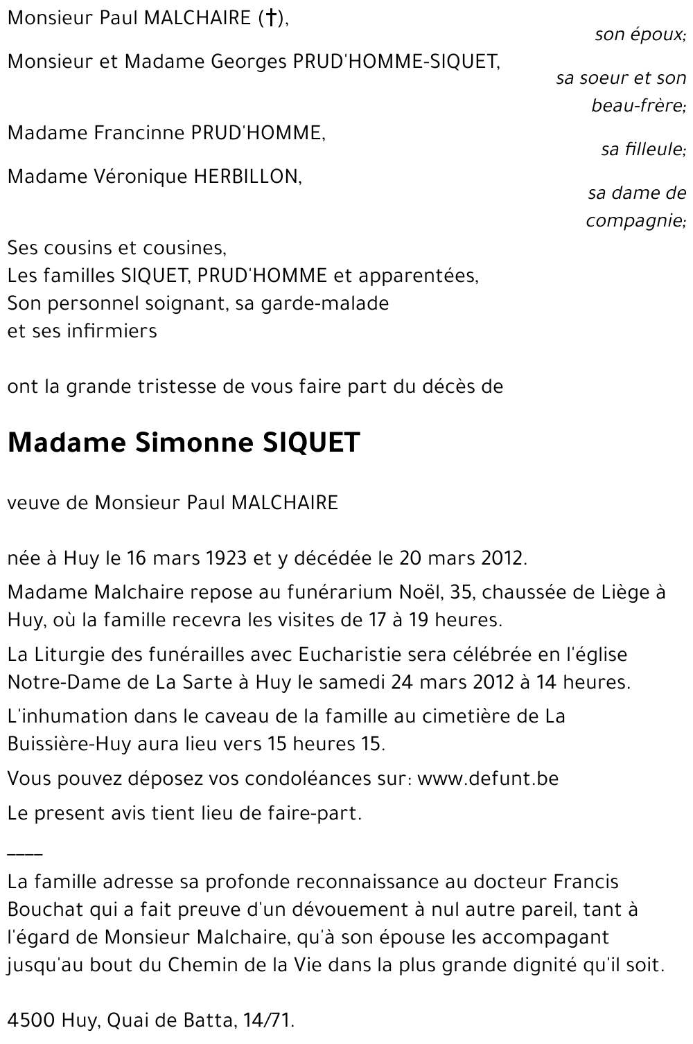 Simonne SIQUET