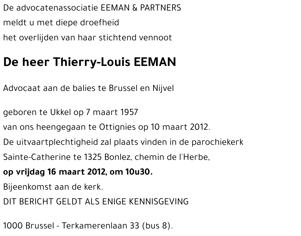 Thierry EEMAN