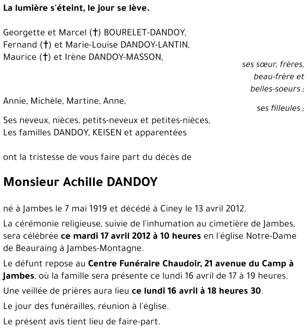 Achille DANDOY