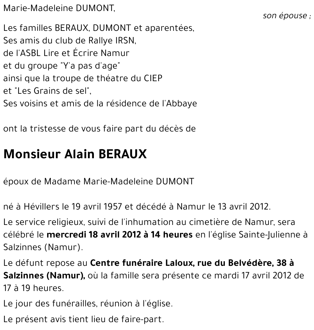 Alain BERAUX