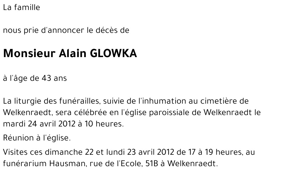 Alain GLOWKA