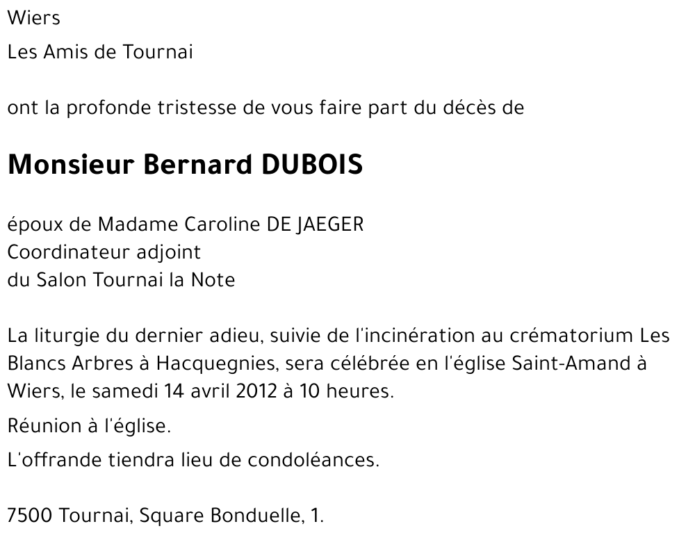 Bernard DUBOIS