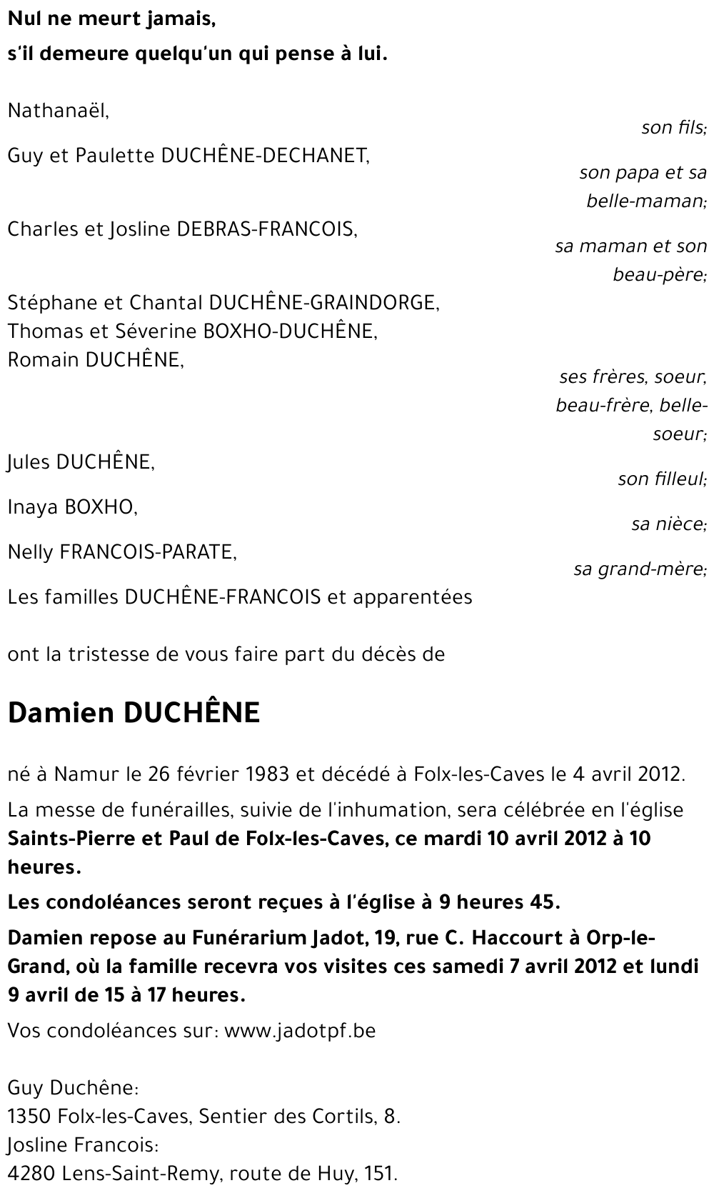 Damien DUCHÊNE