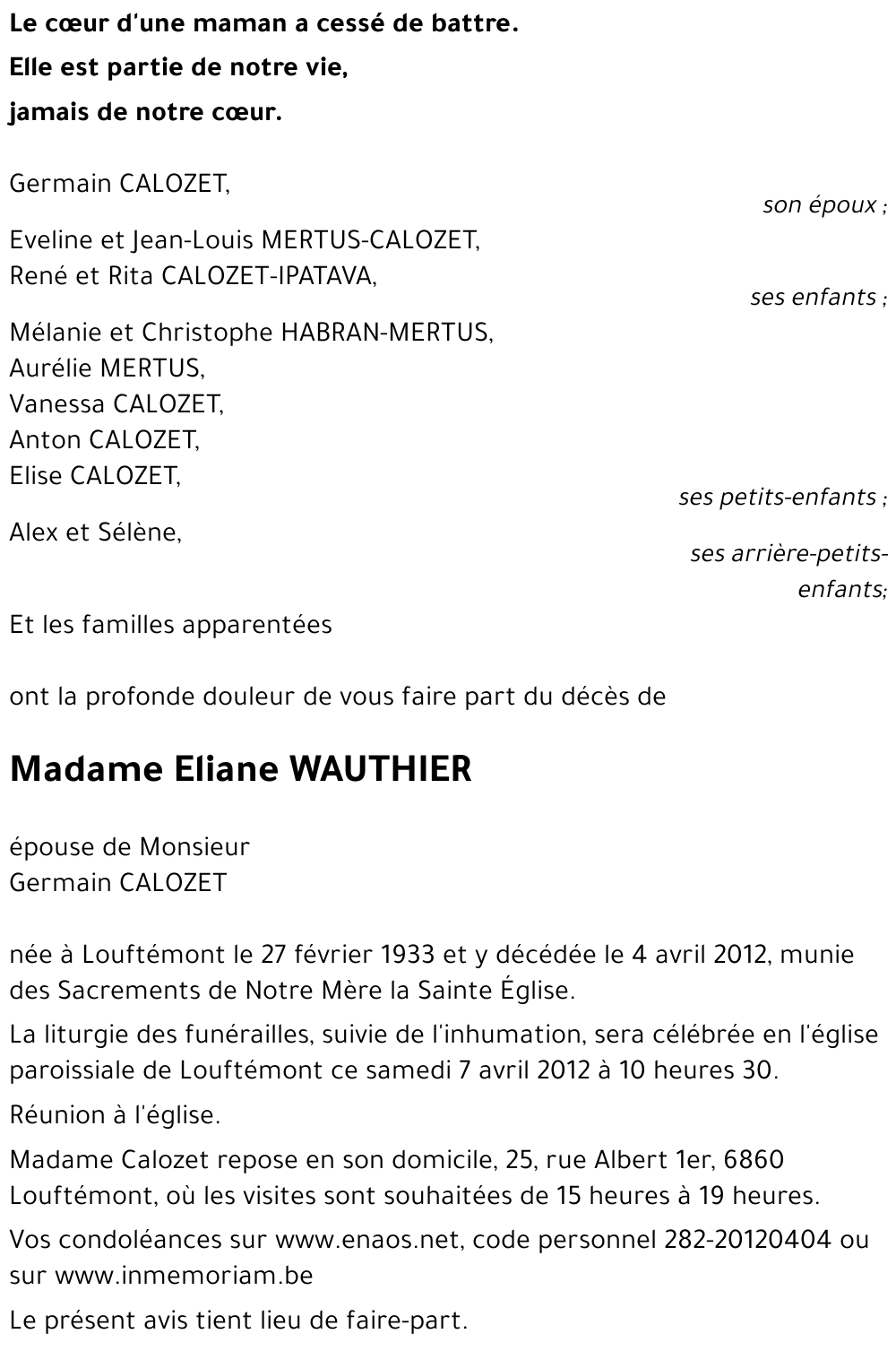 Eliane WAUTHIER