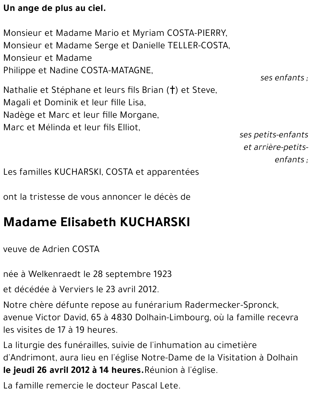 Elisabeth KUCHARSKI