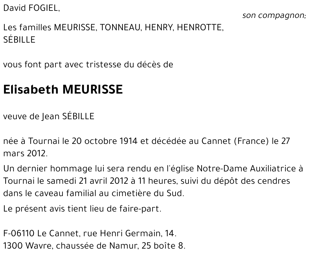 Elisabeth MEURISSE