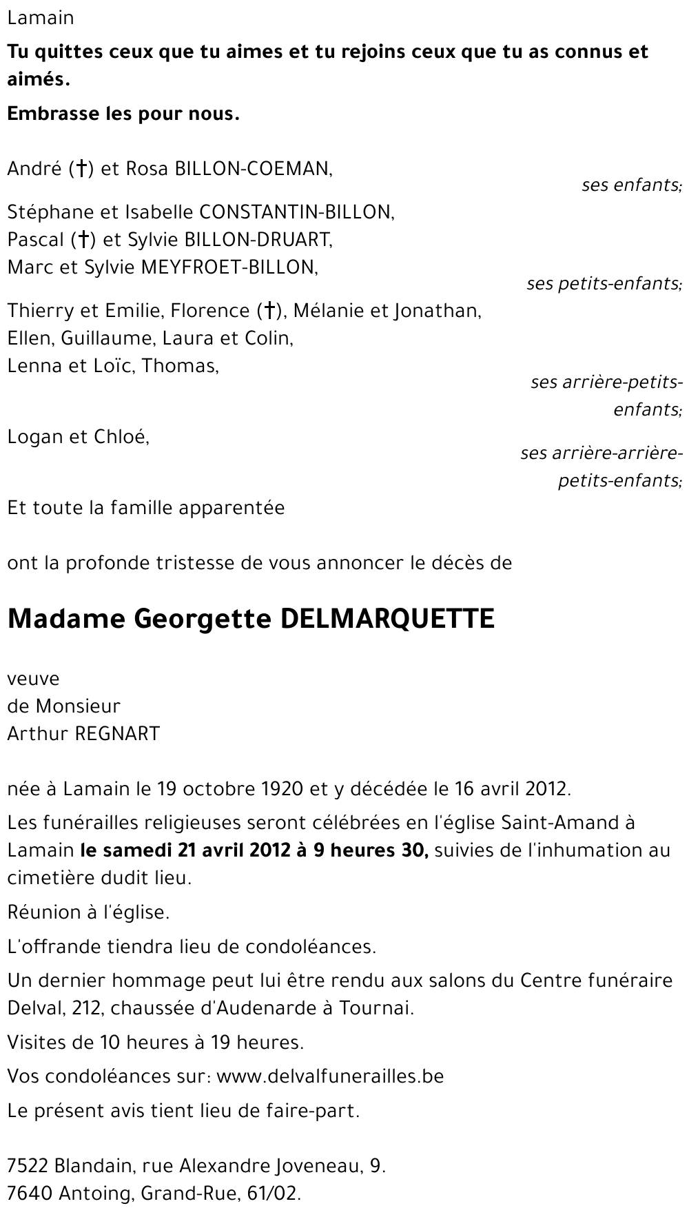 Georgette DELMARQUETTE