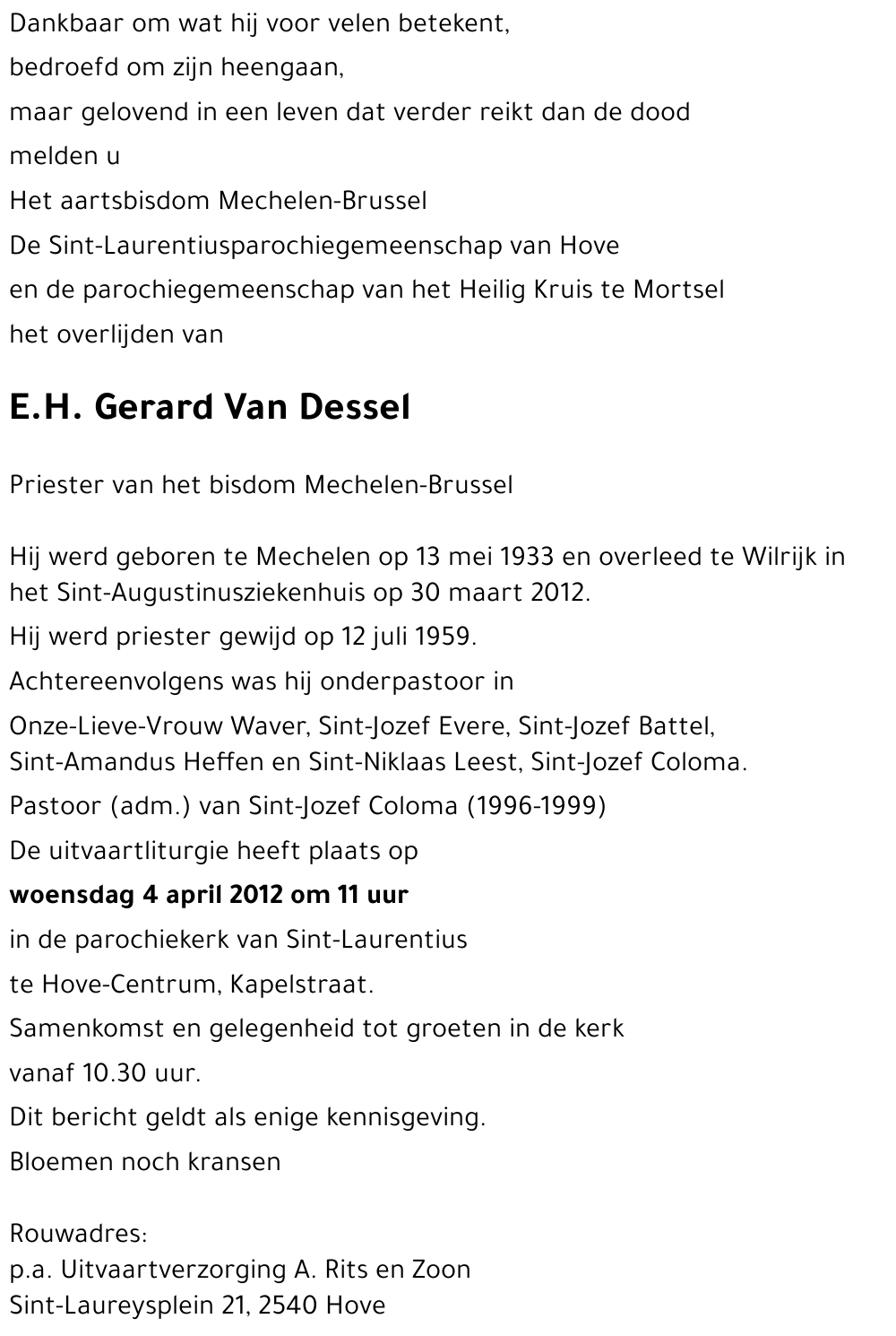 Gerard Van Dessel