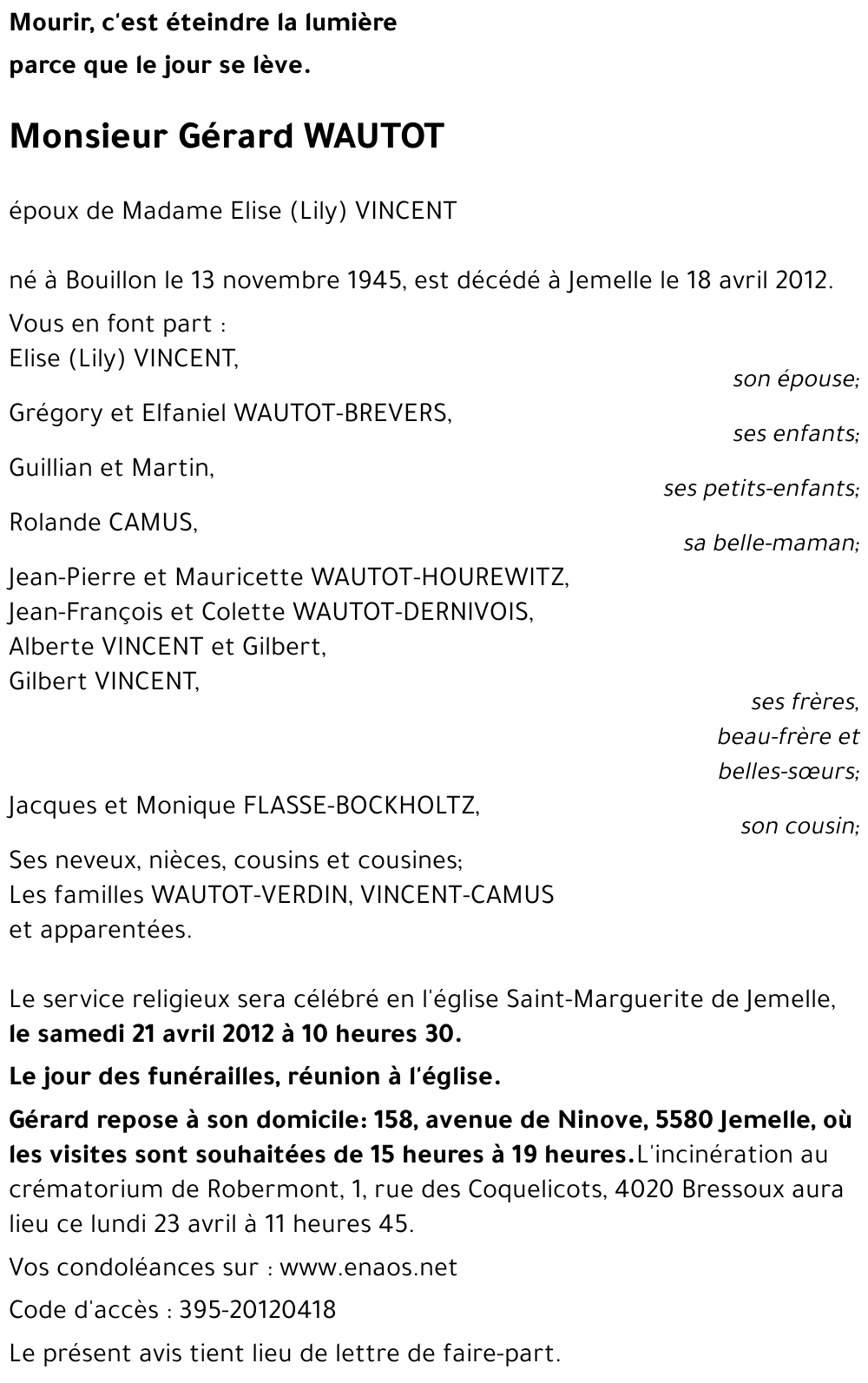 Gérard WAUTOT
