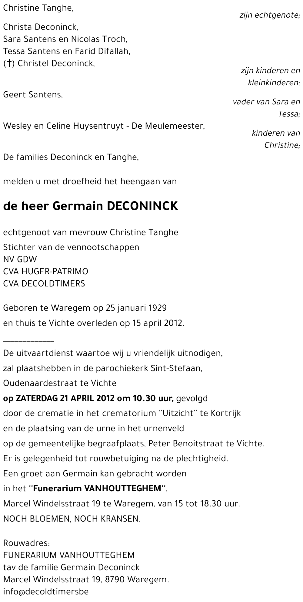 Germain DECONINCK