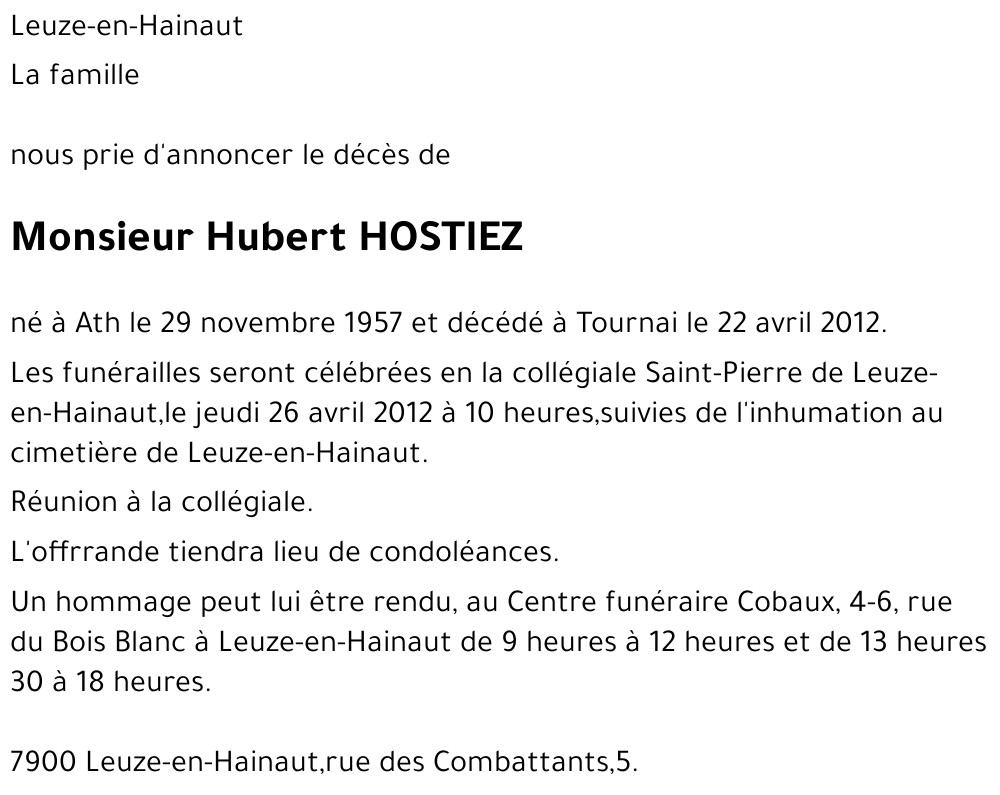 Hubert Hostiez