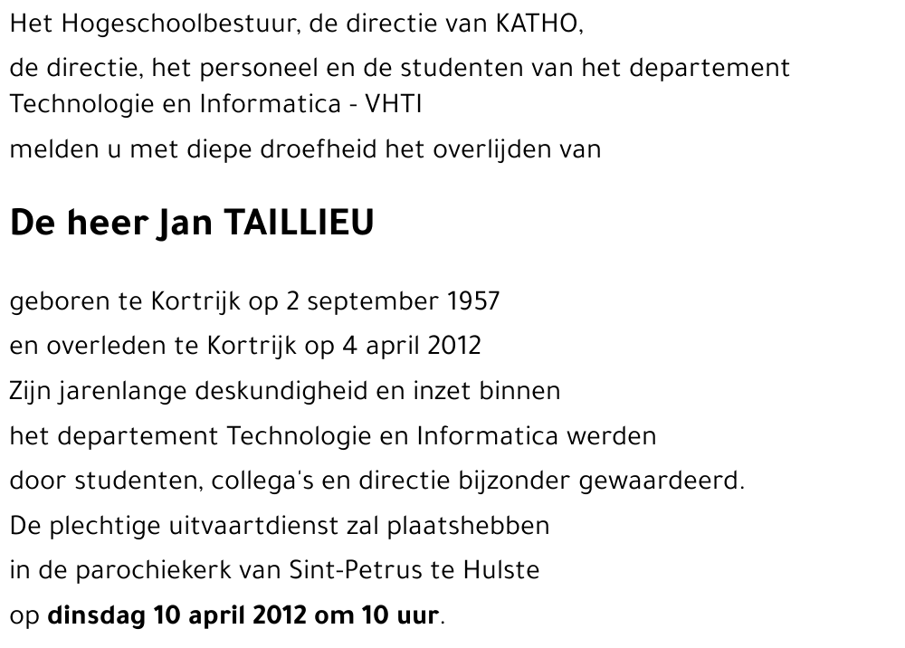 Jan TAILLIEU