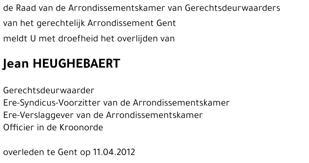 Jean HEUGHEBAERT