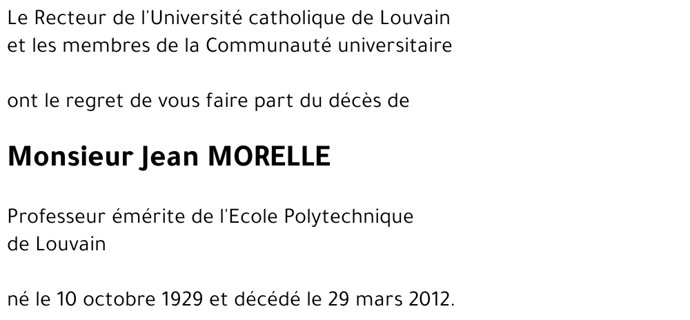 Jean MORELLE