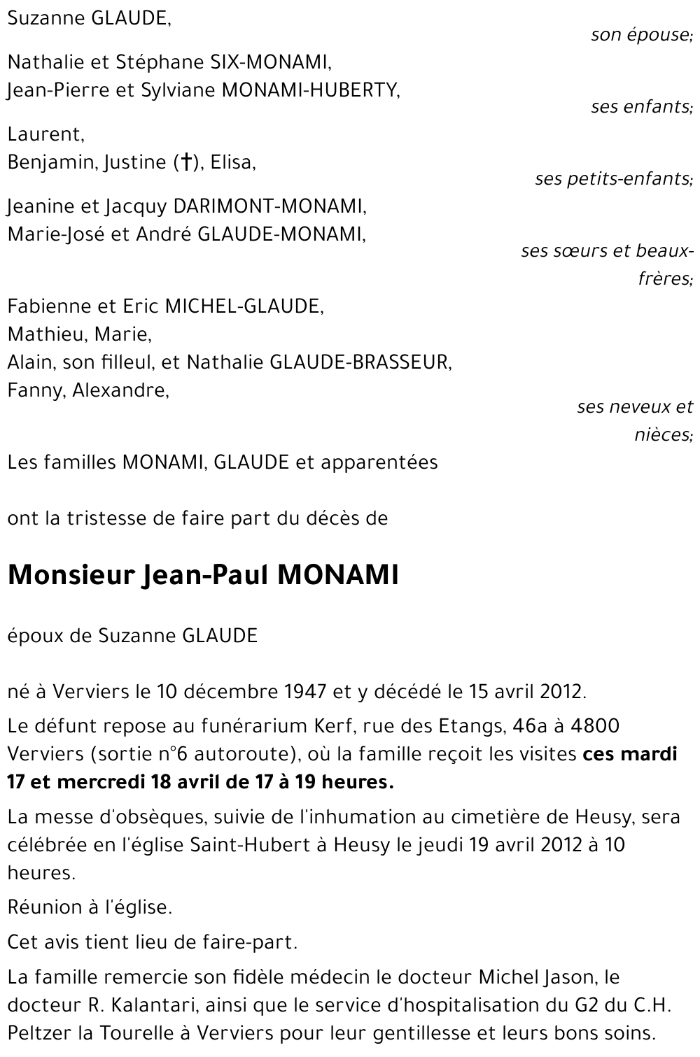Jean-Paul MONAMI