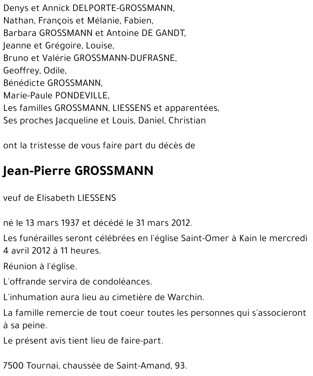 Jean-Pierre GROSSMANN