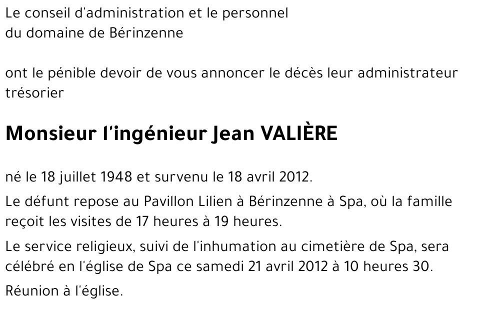 Jean VALIèRE