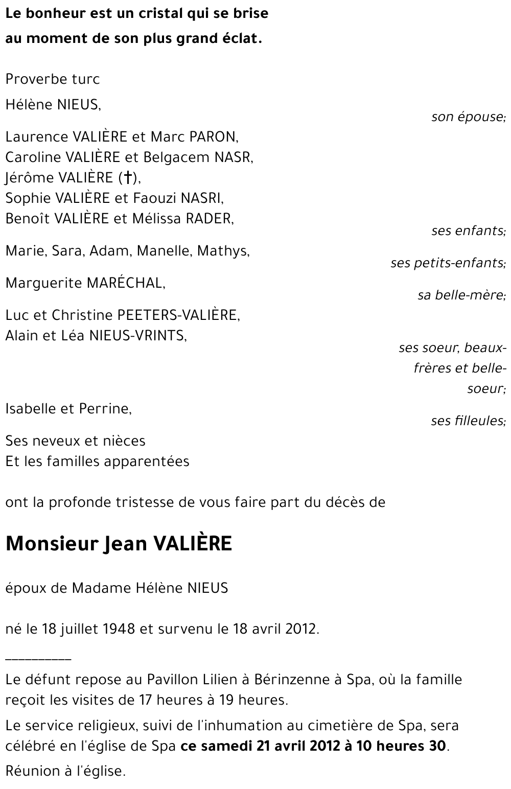 Jean VALIèRE