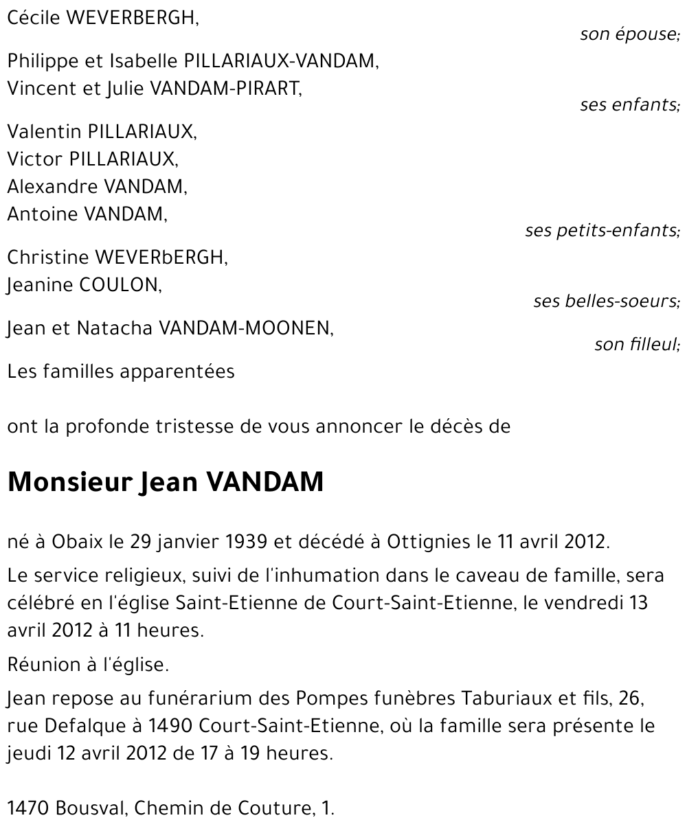 Jean VANDAM