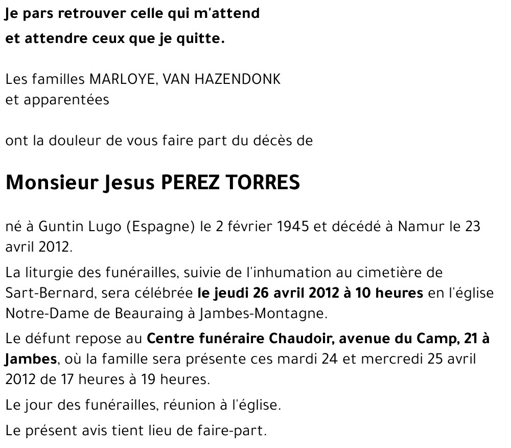 Jesus PEREZ TORRES