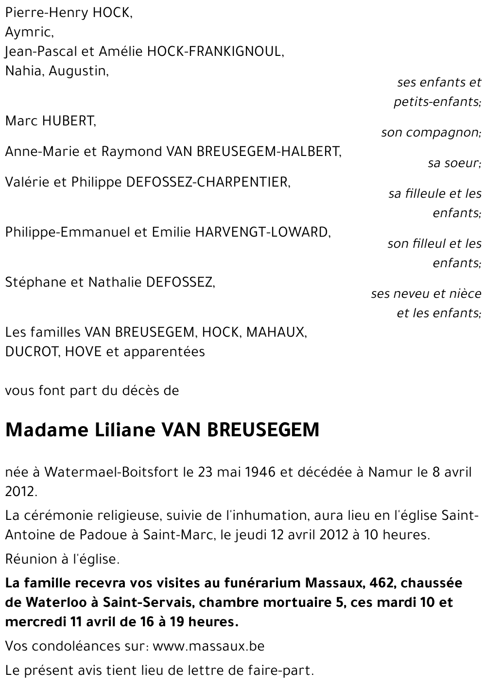 Liliane VAN BREUSEGEM