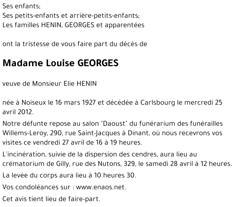 Louise GEORGES