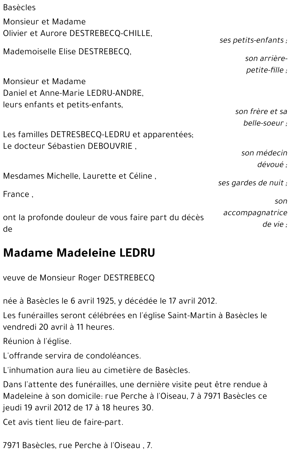 Madeleine LEDRU