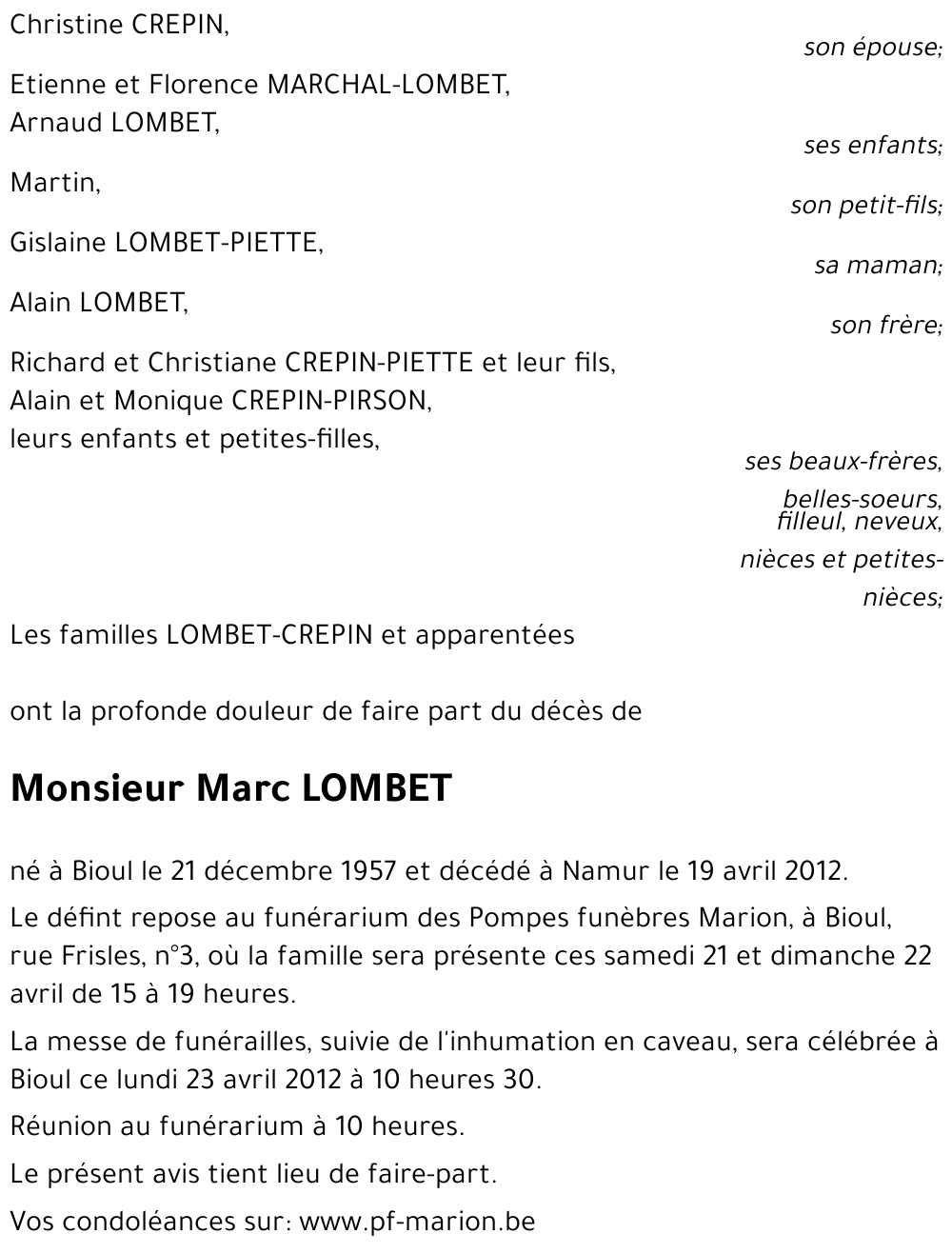 Marc LOMBET