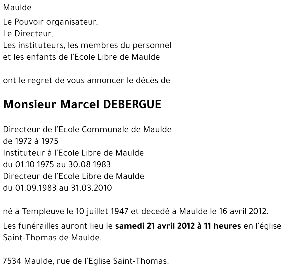 Marcel DEBERGUE